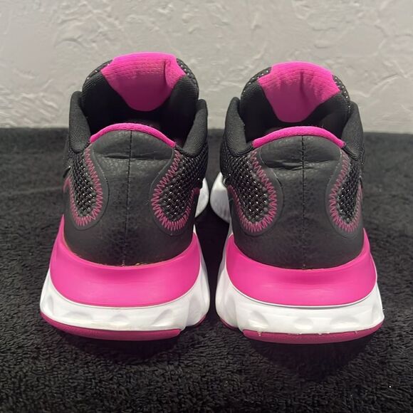 🔥🔥NIKE Renew Run Running Shoes Sneakers Black/Hot Pink Women Sz 11 - PERFECT - Picture 8 of 13